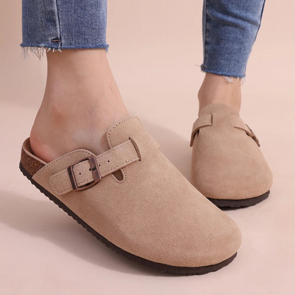 GRW Orthopedic Sandals Women’s Suede Mules Slippers Cork With Arch Support