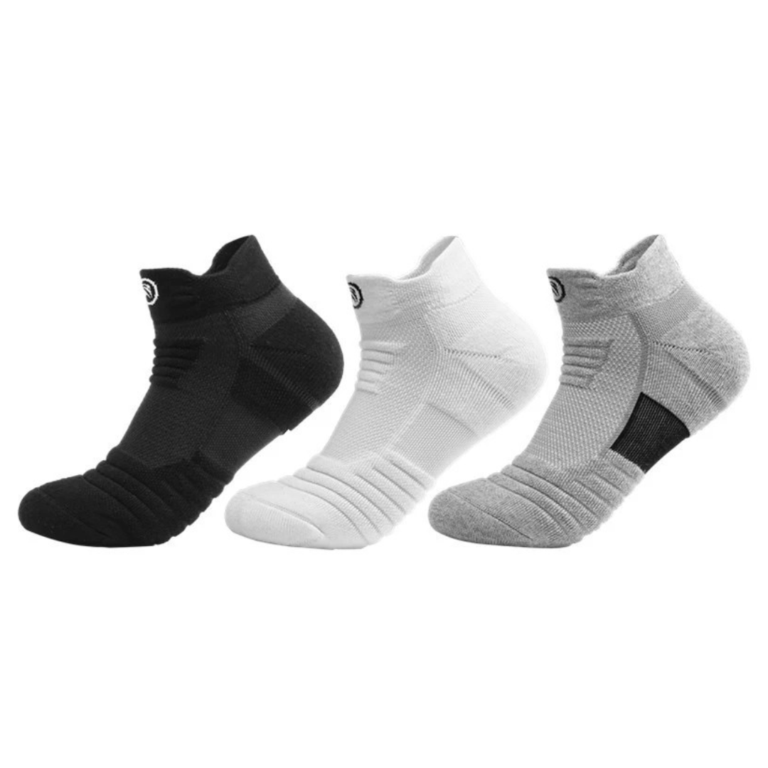 Mixed Color Breathable Ankle Socks - 3 Pairs