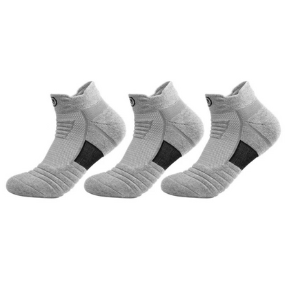 Mixed Color Breathable Ankle Socks - 3 Pairs