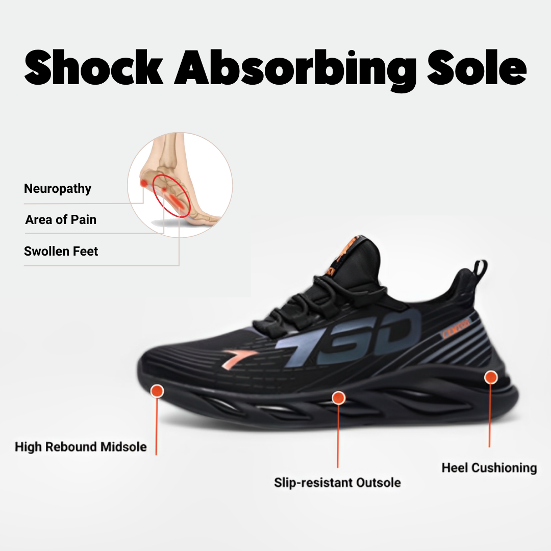 GRW Orthopedic Men Shoes Breathable Non-slip Walking Athletic Shoes