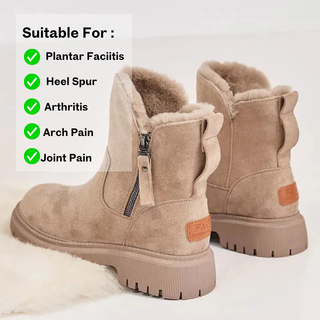 Groovywish Orthopedic Snow Boots Women Warm Ankle Shoes