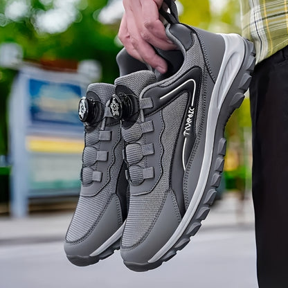 GRW Men Orthopedic Shoes Breathable Mesh Rotating Button Lightweight Active Walking