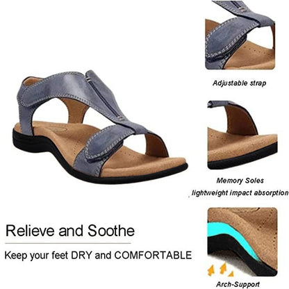 GroovyWish Retro Arch Support Flip-flops T-strap Women Flat Orthopedic Sandals