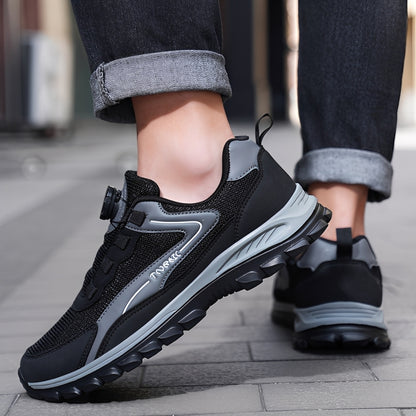 GRW Men Orthopedic Shoes Breathable Mesh Rotating Button Lightweight Active Walking