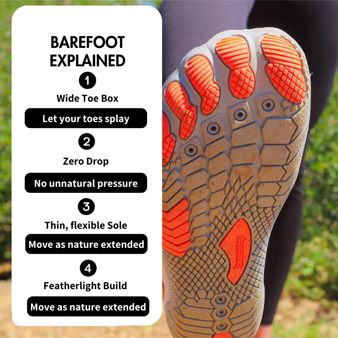 GRW Ortho Barefoot Women Shoes | Balanced Mobility, Non-slip Lightweight Everyday Shoes