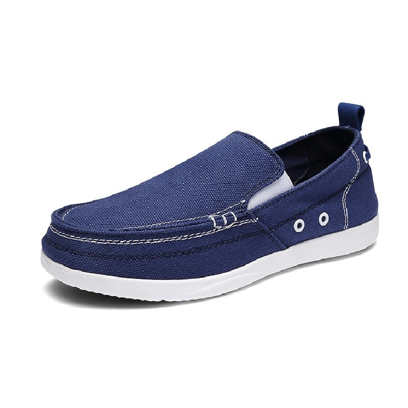 GRW Orthopedic Men Shoes Canvas Lightweight Breathable Slip-On Walking Casual Shoes
