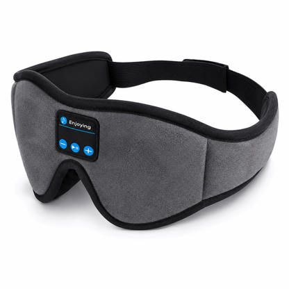 Smart Sleep Mask with 3D Eye Cups, 100% Blackout & Bluetooth Audio for Side Sleepers