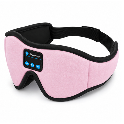 Smart Sleep Mask with 3D Eye Cups, 100% Blackout & Bluetooth Audio for Side Sleepers