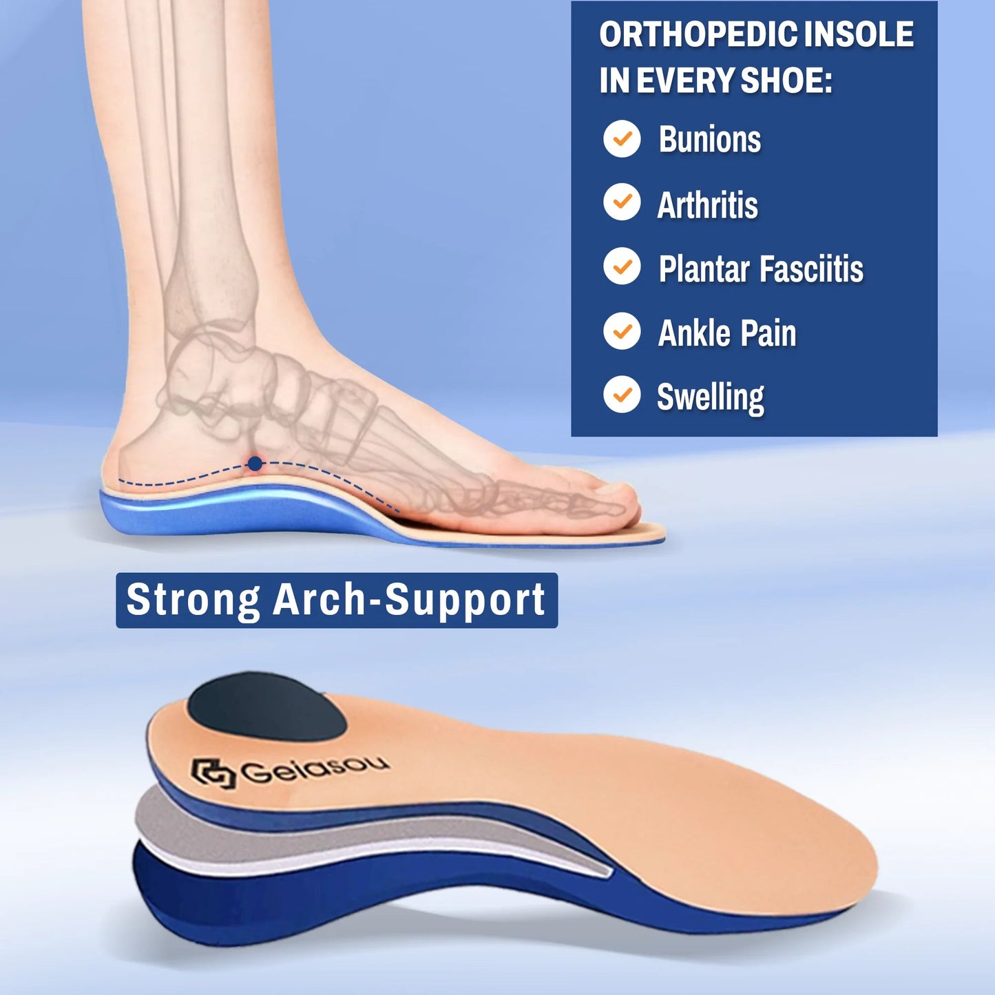 GRW Orthopedic Shoes For Women Open Back Hook&loop Arch Support Slippers Spring Summer