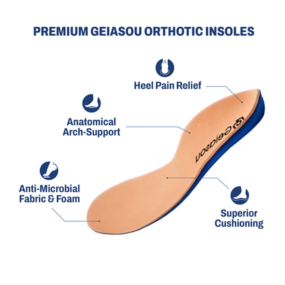 GEIASOU Orthotic Insoles Comfort Memory Foam Arch Support Foot Pain Relief