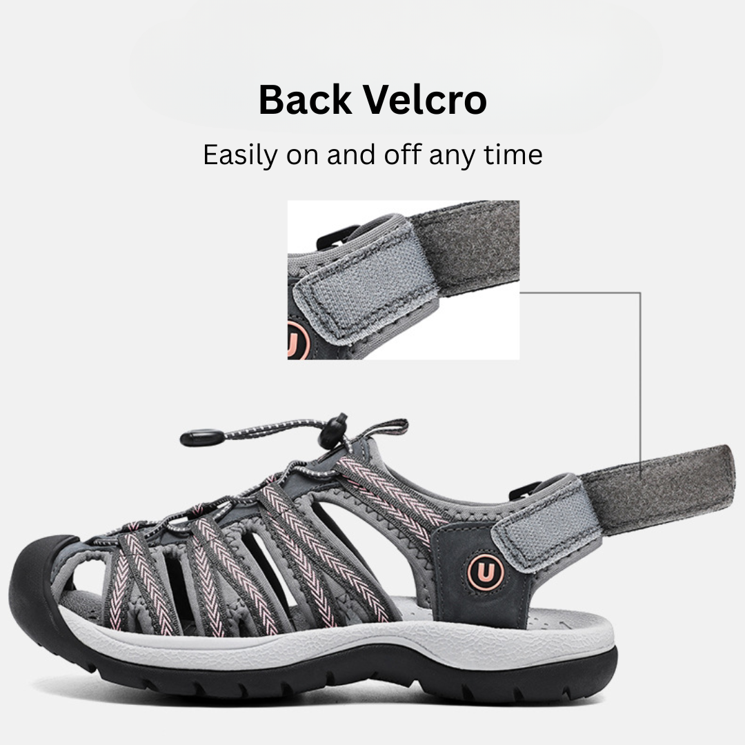 GRW Women Orthopedic Sandals Arch-support Comfortable Leather Gladiator Mesh Hiking Summer