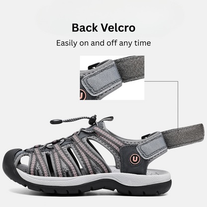 GRW Women Orthopedic Sandals Arch-support Comfortable Leather Gladiator Mesh Hiking Summer