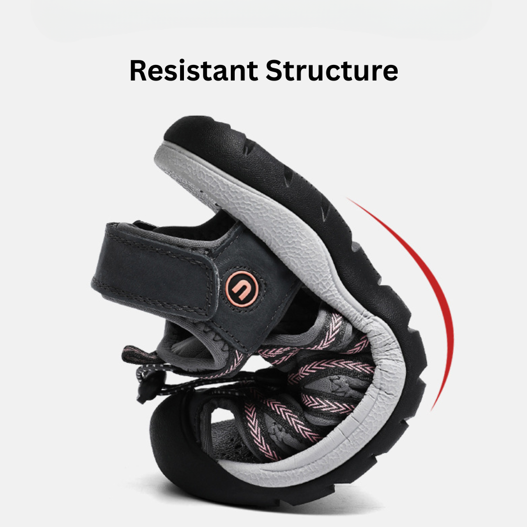 GRW Women Orthopedic Sandals Arch-support Comfortable Leather Gladiator Mesh Hiking Summer