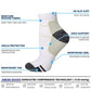 GRW Women Compression Ankle Socks Heel Support Smooth Breathable Cotton Casual