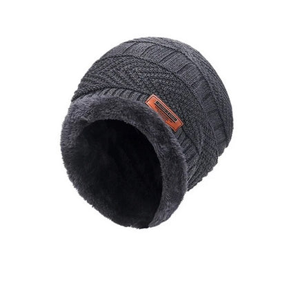 GRW Set Hat Scarf for Men and Women Neck Protection Outdoor Warm Fleece Liner Knit Winter