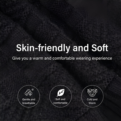 GRW Set Hat Scarf for Men and Women Neck Protection Outdoor Warm Fleece Liner Knit Winter