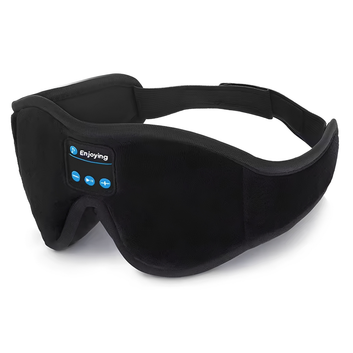 Smart Sleep Mask with 3D Eye Cups, 100% Blackout & Bluetooth Audio for Side Sleepers