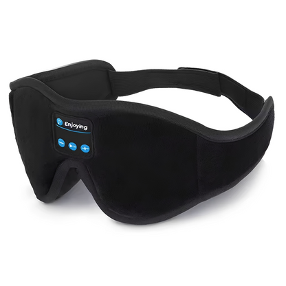 Smart Sleep Mask with 3D Eye Cups, 100% Blackout & Bluetooth Audio for Side Sleepers