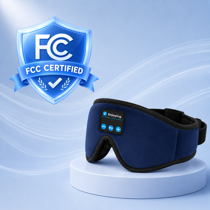 Smart Sleep Mask with 3D Eye Cups, 100% Blackout & Bluetooth Audio for Side Sleepers