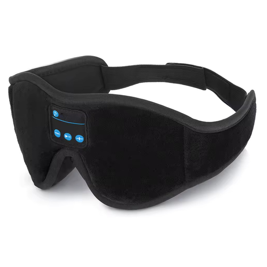 Smart Sleep Mask with 3D Eye Cups, 100% Blackout & Bluetooth Audio for Side Sleepers GroovyWish
