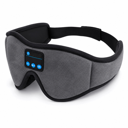 Smart Sleep Mask with 3D Eye Cups, 100% Blackout & Bluetooth Audio for Side Sleepers GroovyWish