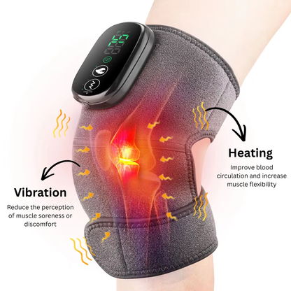 Knee Wrap Massager with Heat & Vibration, Adjustable Wrap for Knees, Thighs & Shoulders