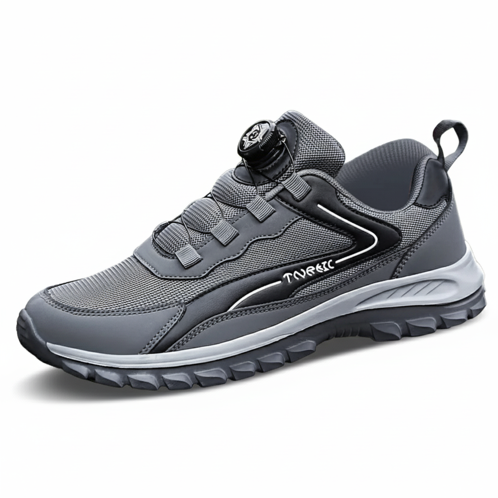 GRW Men Orthopedic Shoes Breathable Mesh Rotating Button Lightweight Active Walking