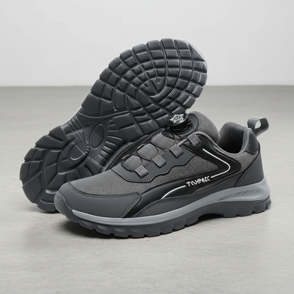 GRW Men Orthopedic Shoes Breathable Mesh Rotating Button Lightweight Active Walking