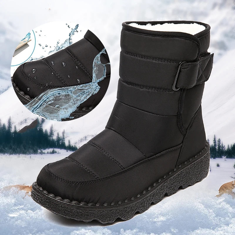 GRW Orthopedic Boots For Women Waterproof Comfortable Fur Lined Ankle Winter Snow Boots