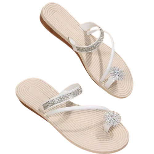 GRW Women Sandals Rhinestone Comfortable Soft Luxury Flat Sandals