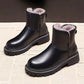 GRW Orthopedic Women Ankle Boots Arch Support Plush Warm Waterproof Wide Toe-box