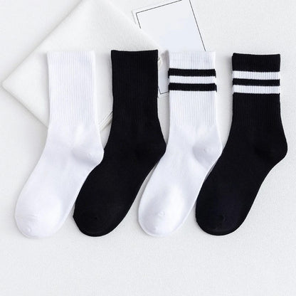 GRW Unisex Socks Breathable Soft Elastic Elegant Casual Striped Socks