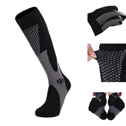 GRW Compression Socks Unisex Anti-cramping Breathable Knee-high Stockings