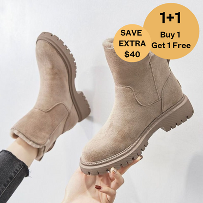 (XMAS SALE : 1+1 Free Promotion ) Orthopedic Snow Boots Women With Warm Lining