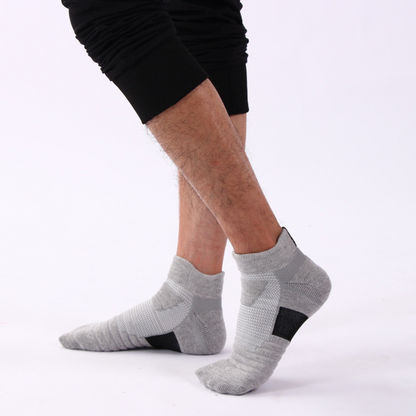 Mixed Color Breathable Ankle Socks - 3 Pairs