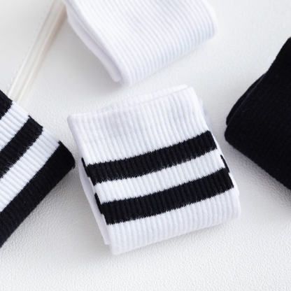 GRW Unisex Socks Breathable Soft Elastic Elegant Casual Striped Socks