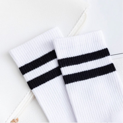 GRW Unisex Socks Breathable Soft Elastic Elegant Casual Striped Socks