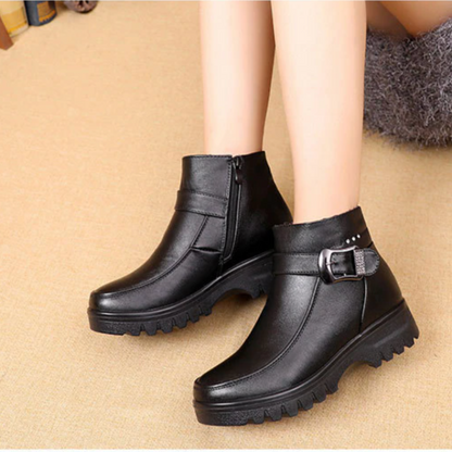 GRW Orthopedic Women Ankle Boots Arch Support Warm Waterproof Genuine Leather Fashion