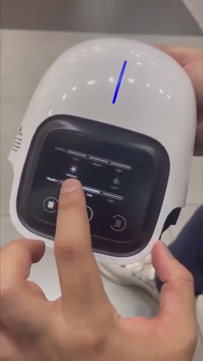 Smart Knee Massager with Heat, Vibration & Red Light, 360° Wrap & LED Touchscreen