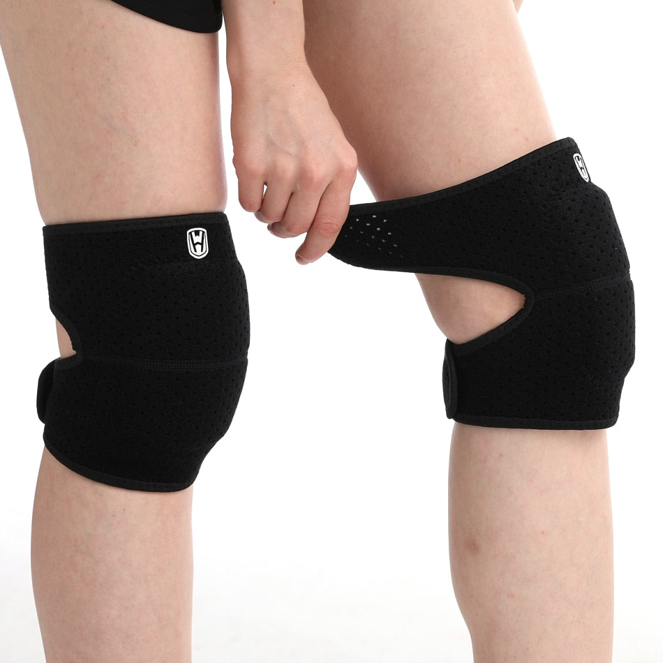 GRW (2 PCS) EVA Knee Pads Unisex Patella Brace Support Fitness Extra Soft Adjustable Strap Protector