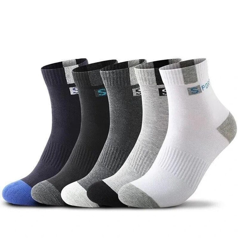 GRW Combo 5 Pairs Diabetic Men Socks Bamboo Fiber Breathable Multiple Colors Extra Comfort