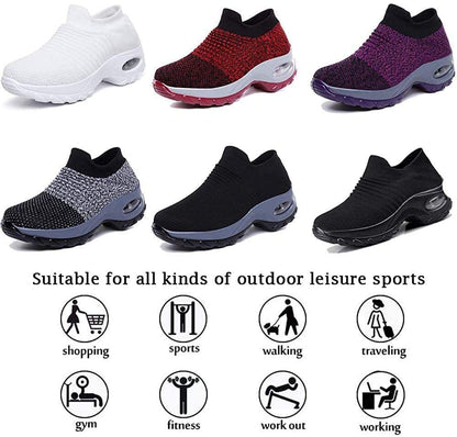 Groovywish Women Orthopedic Shoes Super Soft Walking Sneakers