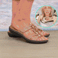 Groovywish Orthopedic Sandals Women Soft Unique Flower Detail