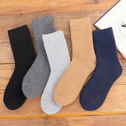 Groovywish Unisex Winter Wool Socks Men Anti-freezing Thick Stockings