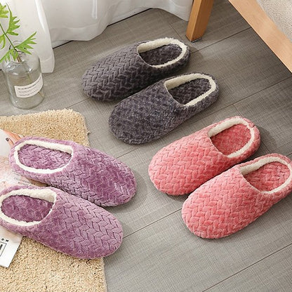 Groovywish Men Anti-slip Warm Soft Winter Home Slippers