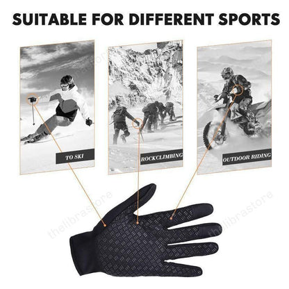 (Buy 2 Get 1) Groovywish Unisex Winter Warm Thermal Gloves Waterproof Touch Screen Sports For Men And Women