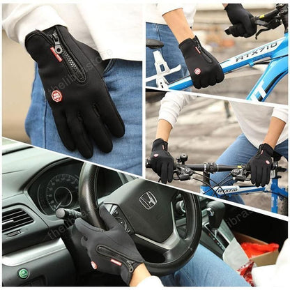 (Buy 2 Get 1) Groovywish Unisex Winter Warm Thermal Gloves Waterproof Touch Screen Sports For Men And Women