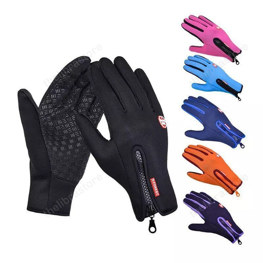 (Buy 2 Get 1) Groovywish Unisex Winter Warm Thermal Gloves Waterproof Touch Screen Sports For Men And Women