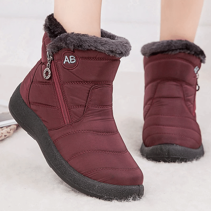 Womens fur lined sales winter ankle boots