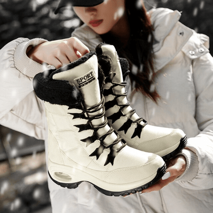 SooFeet SOOFEET Women Mid-Calf Boots Warm Plush Waterproof Comfortable Snow Boots